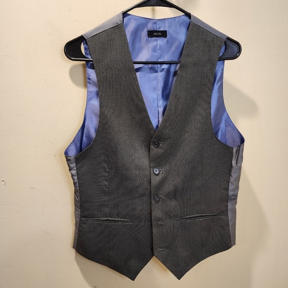 J. Ferrar Modern Fit Gray Stripes Vest size S - Picture 5 of 10